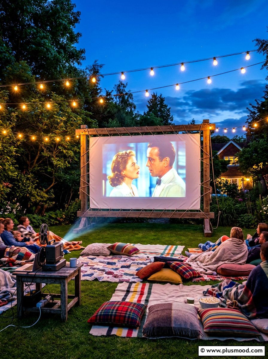 Outdoor Movie Screen - 25 budget summer patio decor ideas