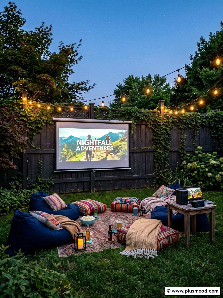 Outdoor Movie Theater - 25 small backyard ideas for entertaining