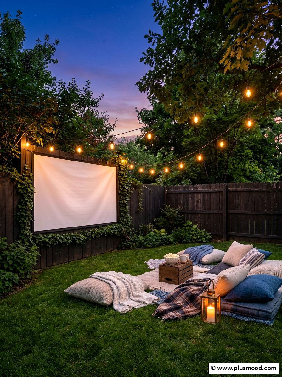 Outdoor Movie Theater - 25 small backyard ideas for small families