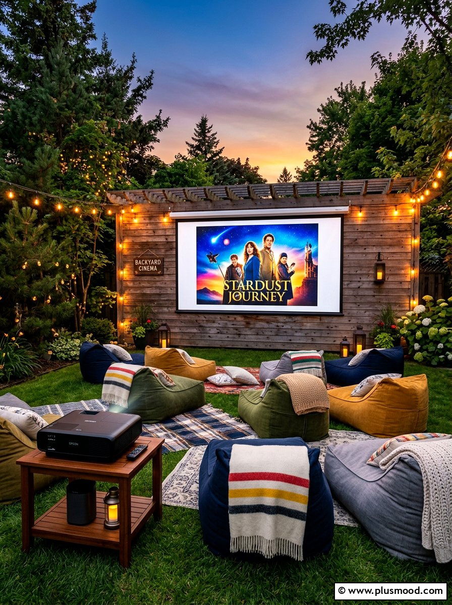 Outdoor Movie Theater - 25 summer luxury backyard oasis ideas