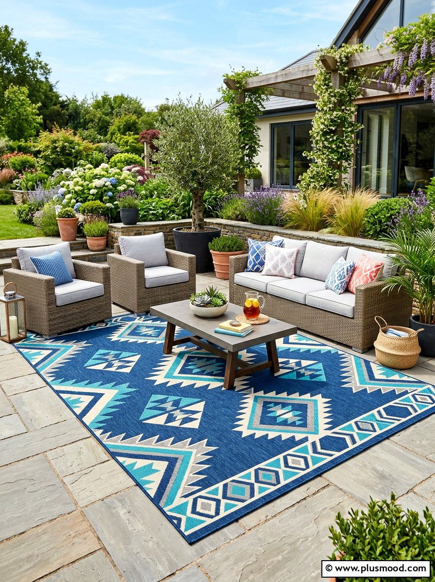 Outdoor Patio Rug - 25 summer backyard refresh ideas