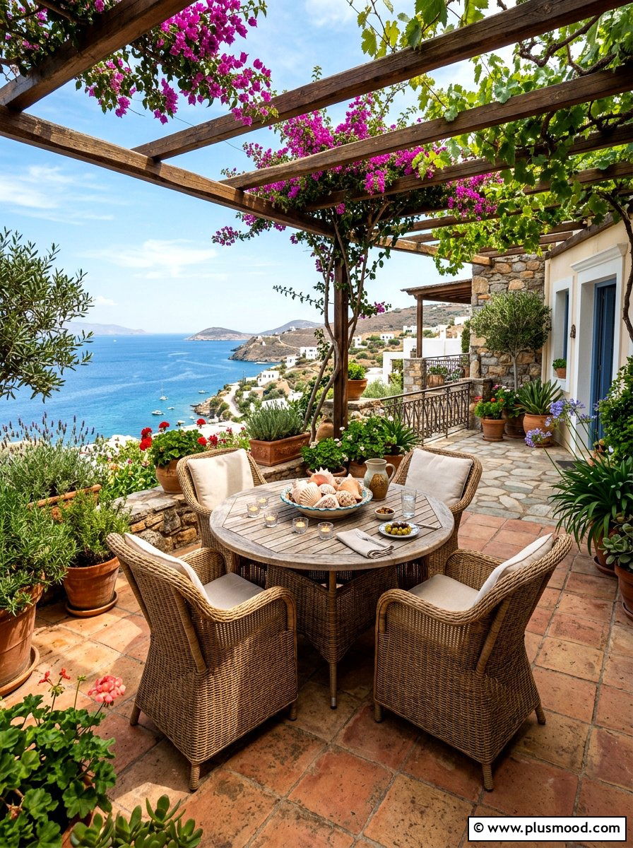 Outdoor Patio Table - 25 summer seashell decor ideas