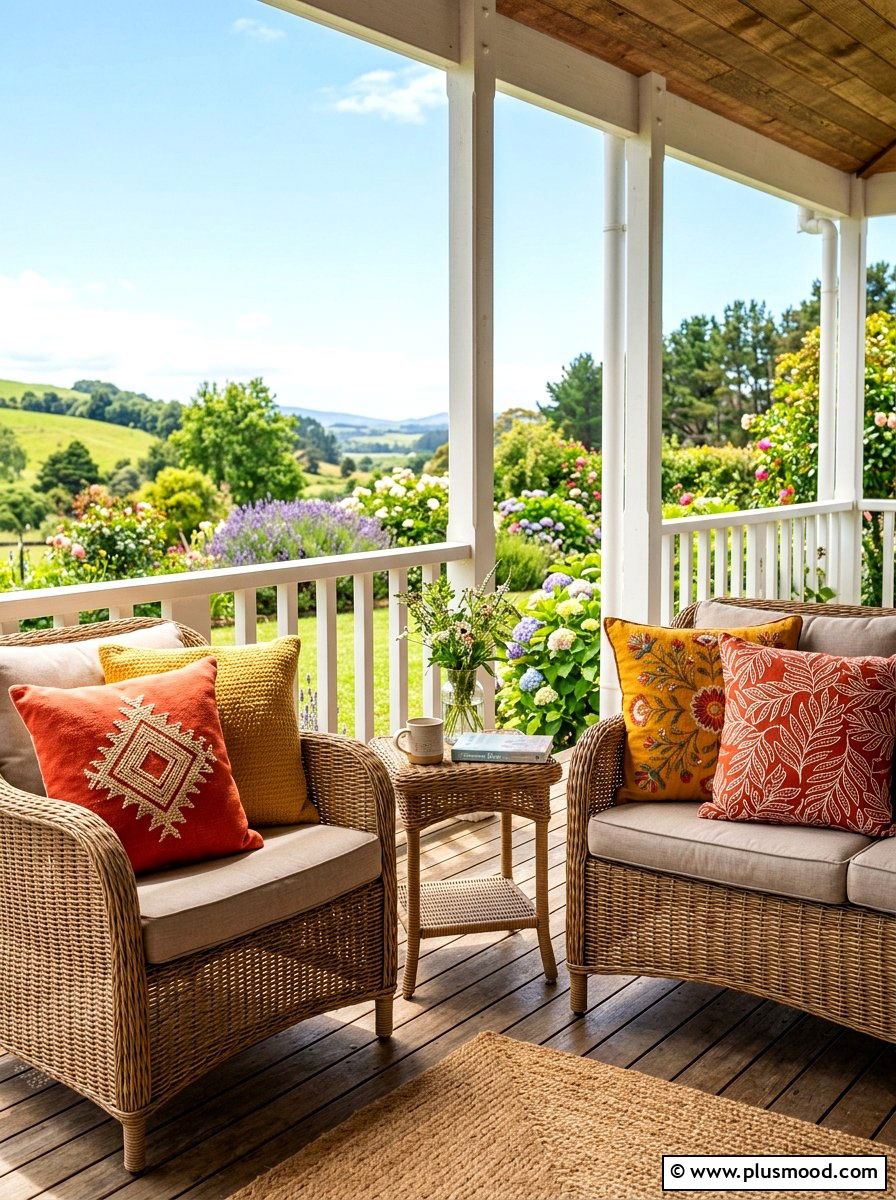 Outdoor Pillows - 25 end of summer curb appeal ideas