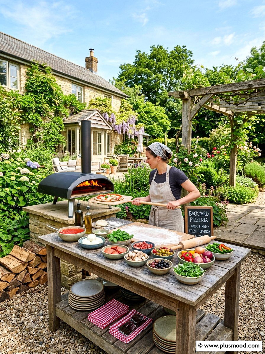 Outdoor Pizza Station - 25 summer family gathering ideas outdoors