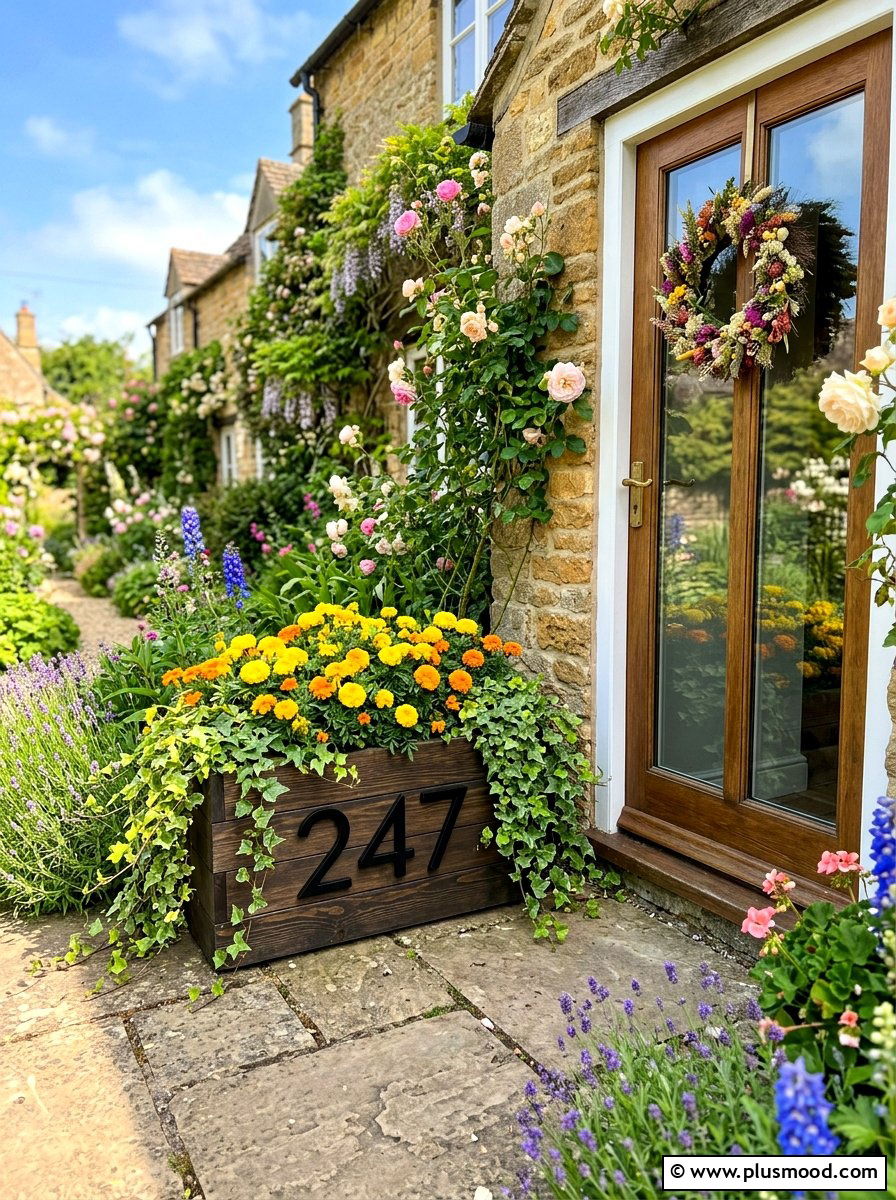Outdoor Planter Box House Number - 25 summer house number display ideas