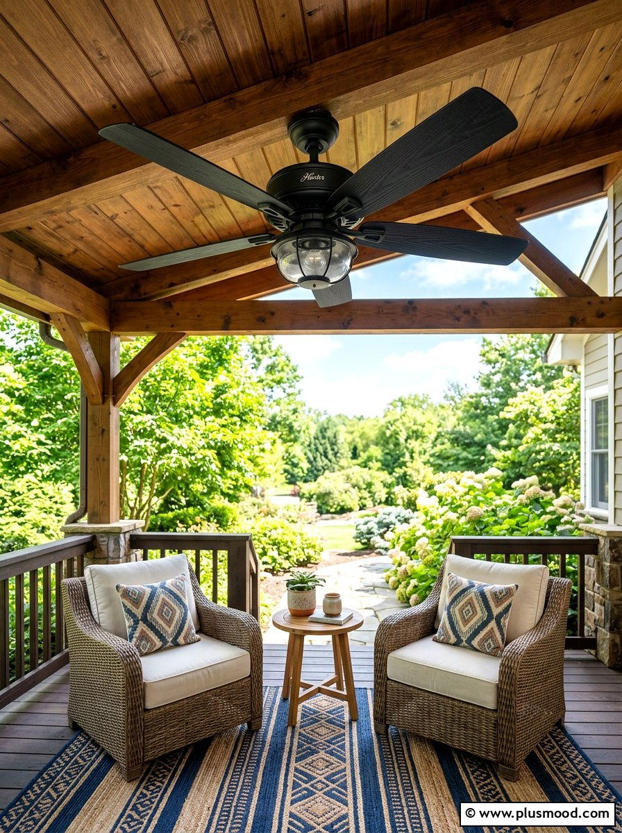 Outdoor Porch Ceiling Fan - 25 summer front porch makeover ideas