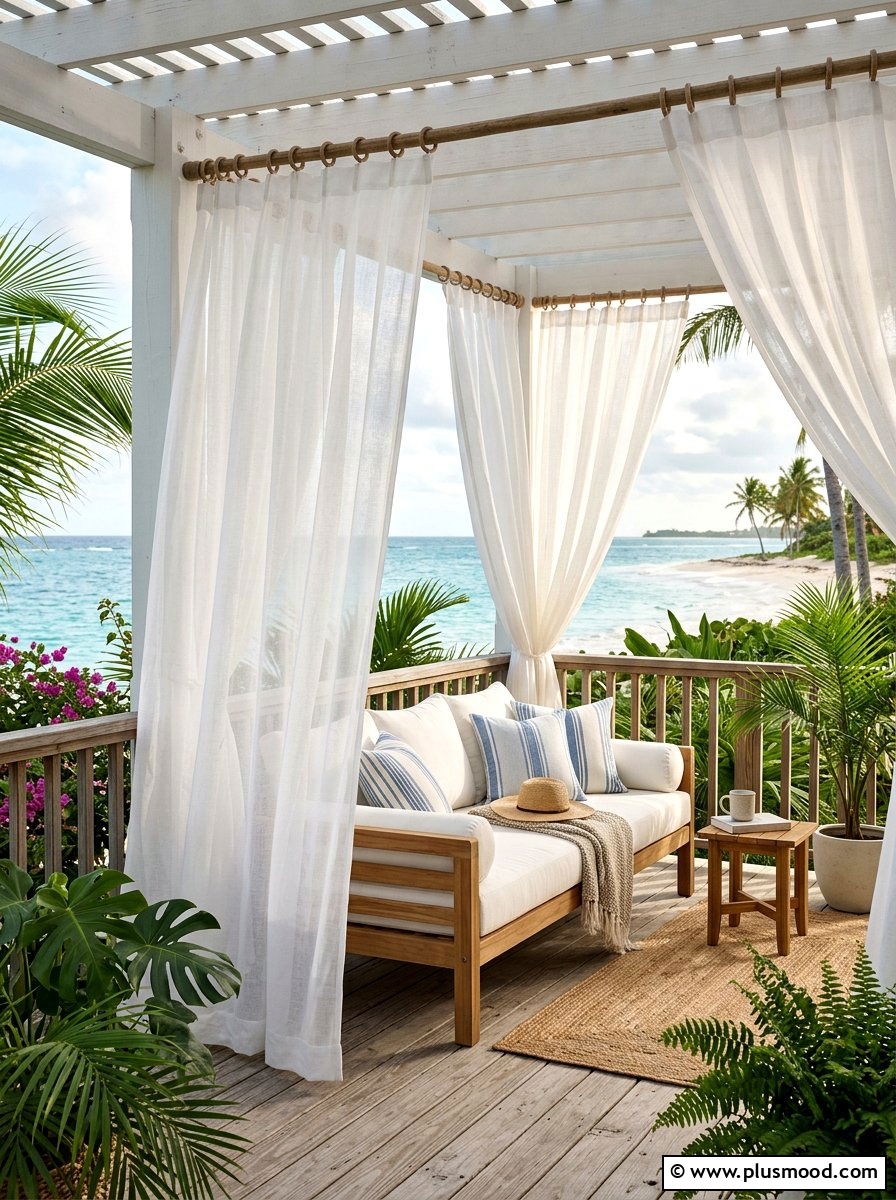 Outdoor Privacy Curtains - 25 small backyard ideas for rental homes