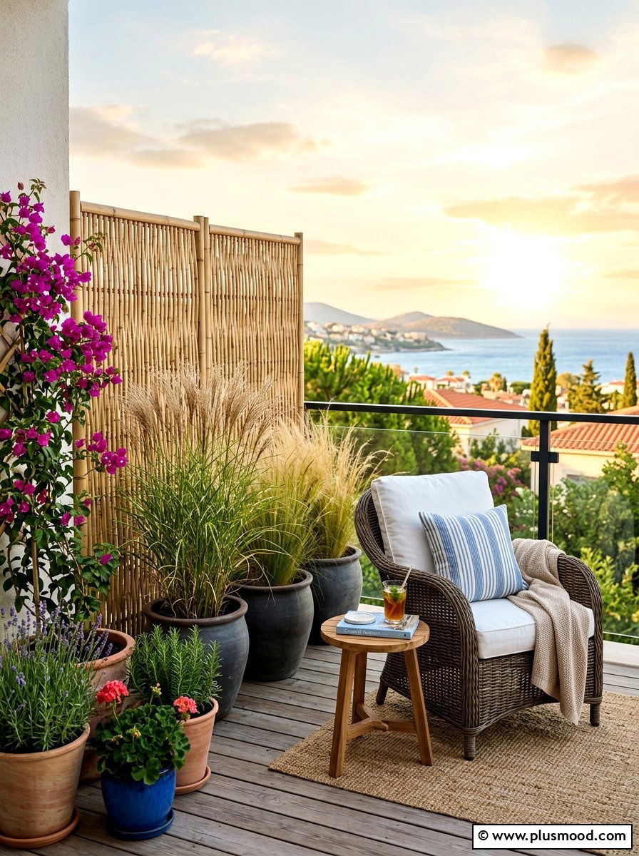 Outdoor Privacy Screen - 25 summer balcony ideas