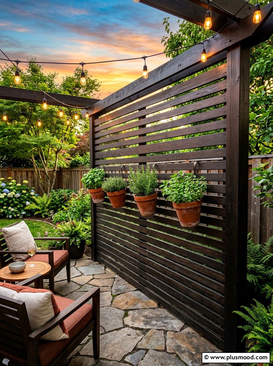 Outdoor Privacy Slat Wall - 25 summer privacy landscaping ideas