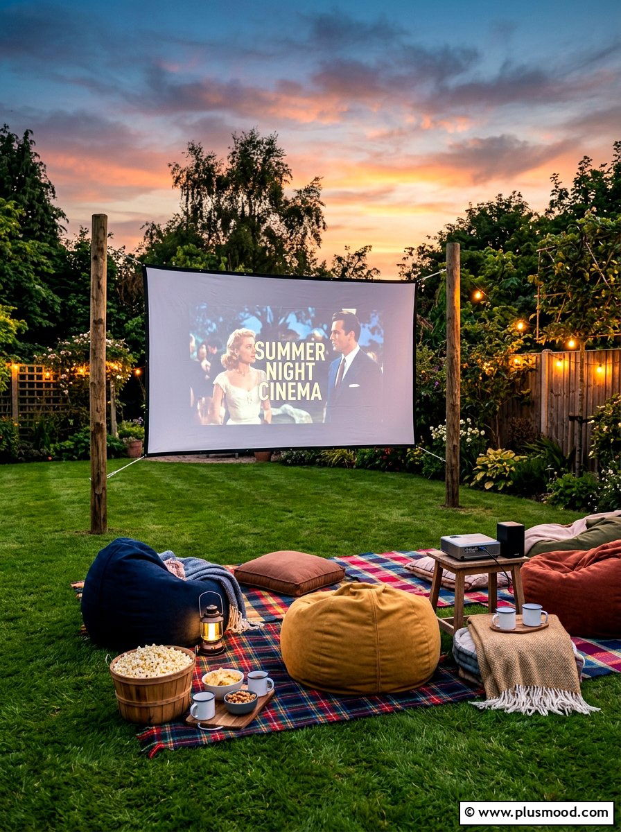Outdoor Projector Screen - 25 summer backyard cheap makeover ideas