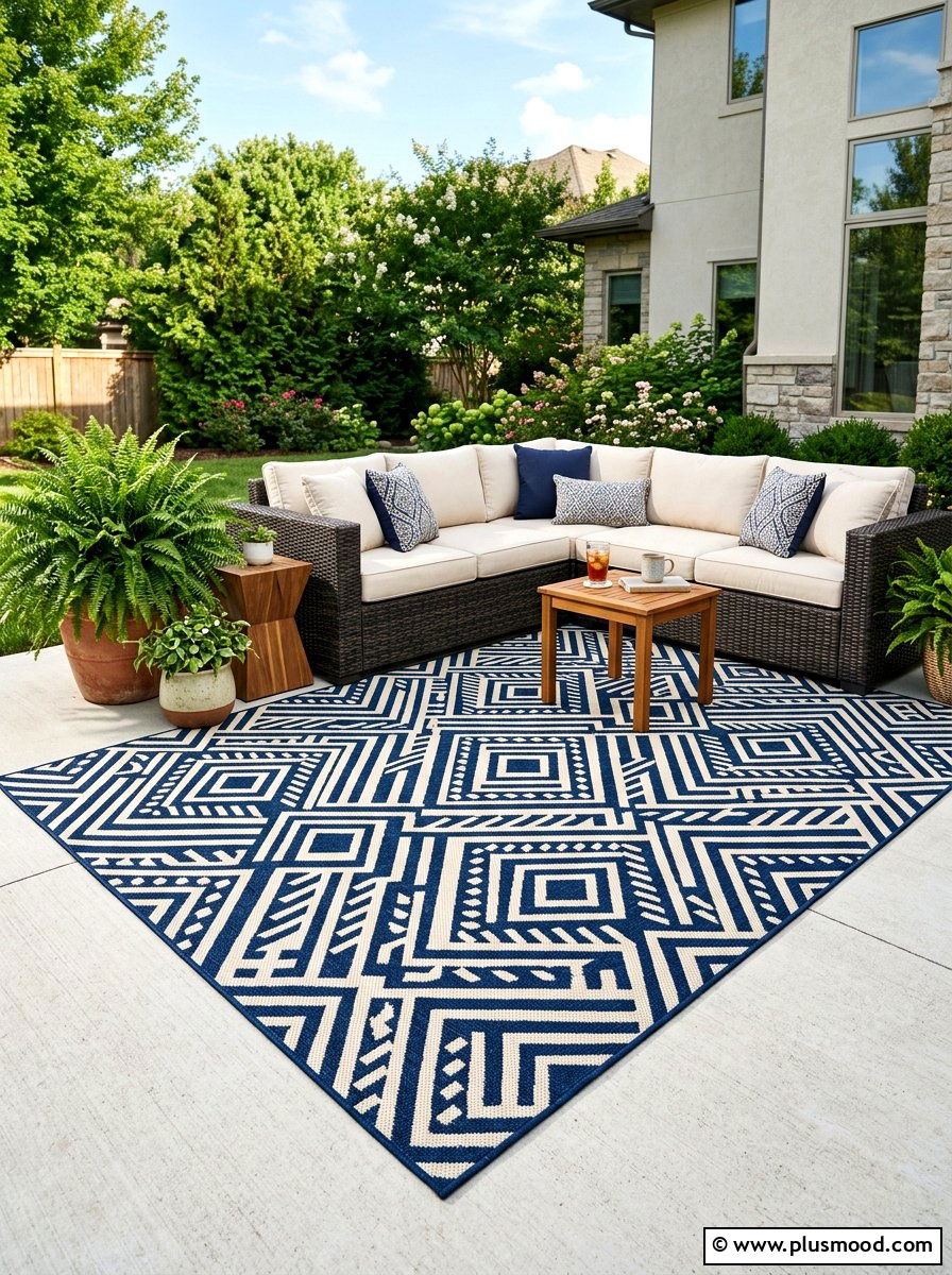 Outdoor Rug - 25 summer patio refresh ideas