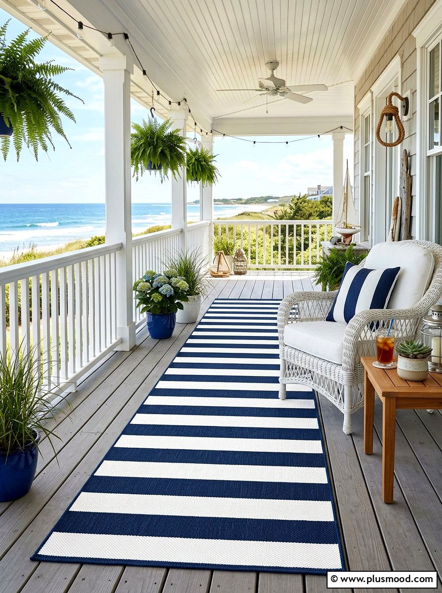 Outdoor Rug For Long Porch - 25 summer narrow porch ideas