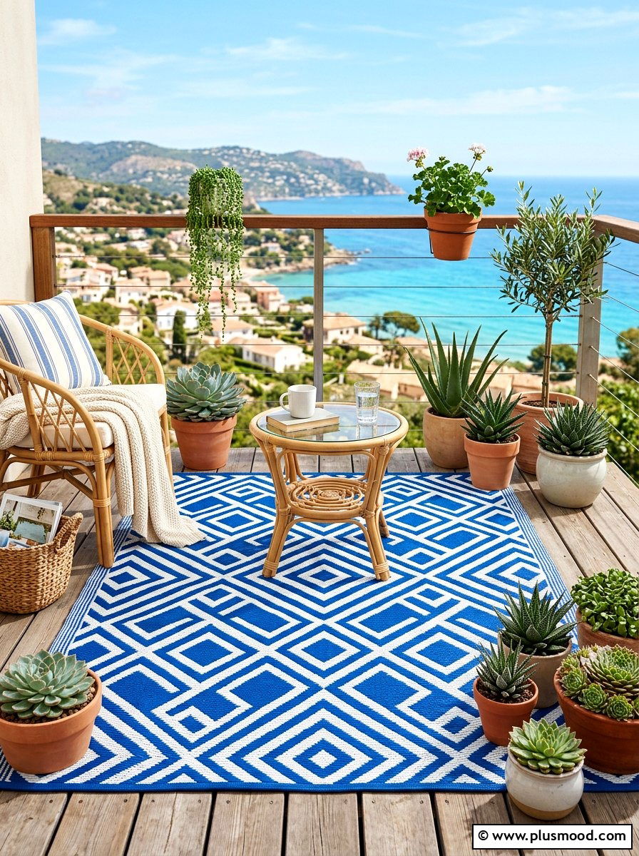 Outdoor Rug For Small Spaces - 25 summer tiny balcony ideas