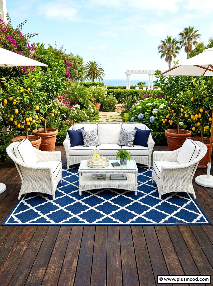 Outdoor Rug Layout - 25 summer backyard ideas for small spaces
