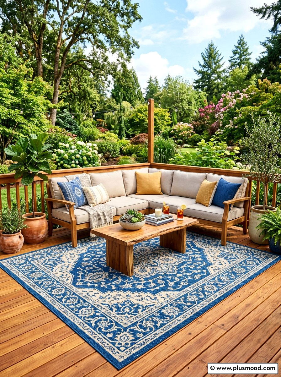 Outdoor Rug Living Room - 25 simple summer patio ideas