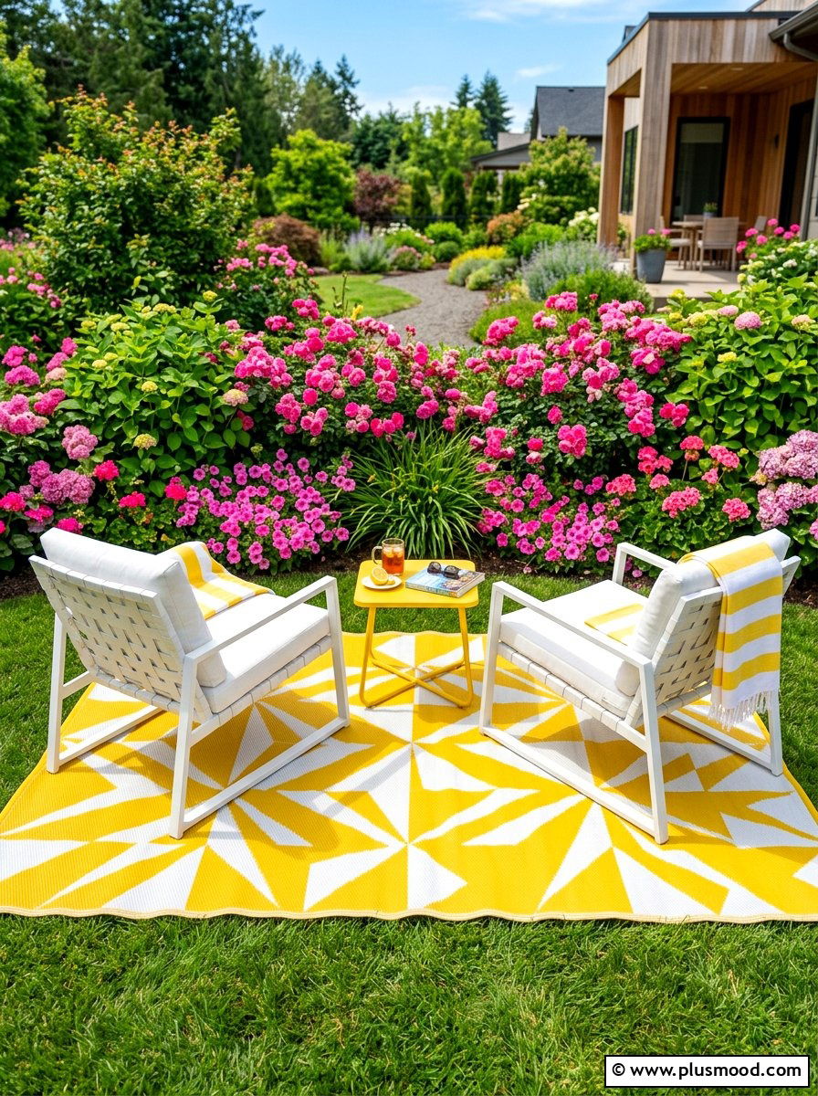 Outdoor Rug Lounge Space - 25 summer backyard lounge ideas