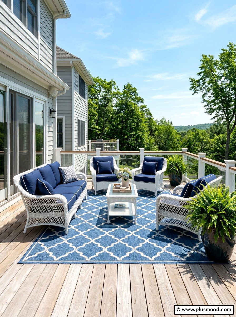 Outdoor Rug Pattern - 25 summer patio makeover ideas