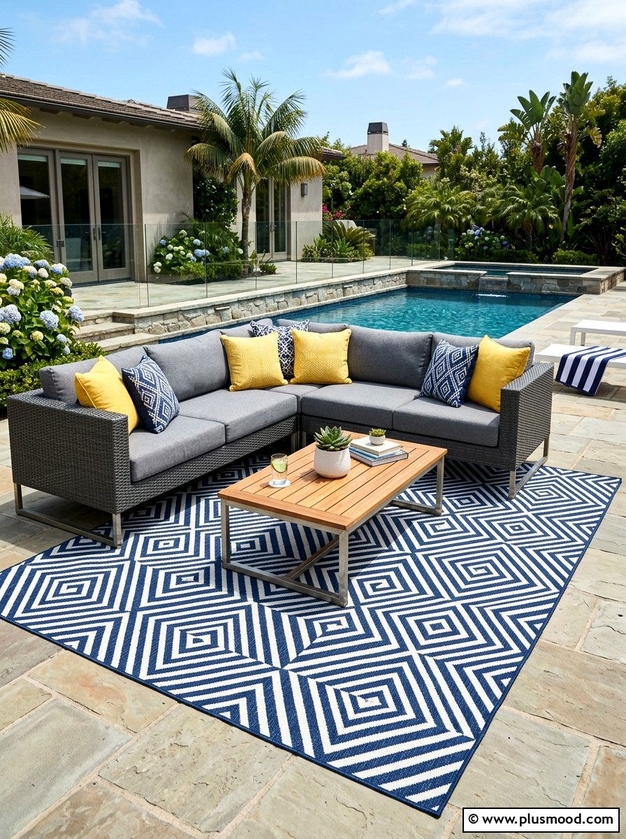 Outdoor Rug and Furniture Set - 25 best summer backyard ideas