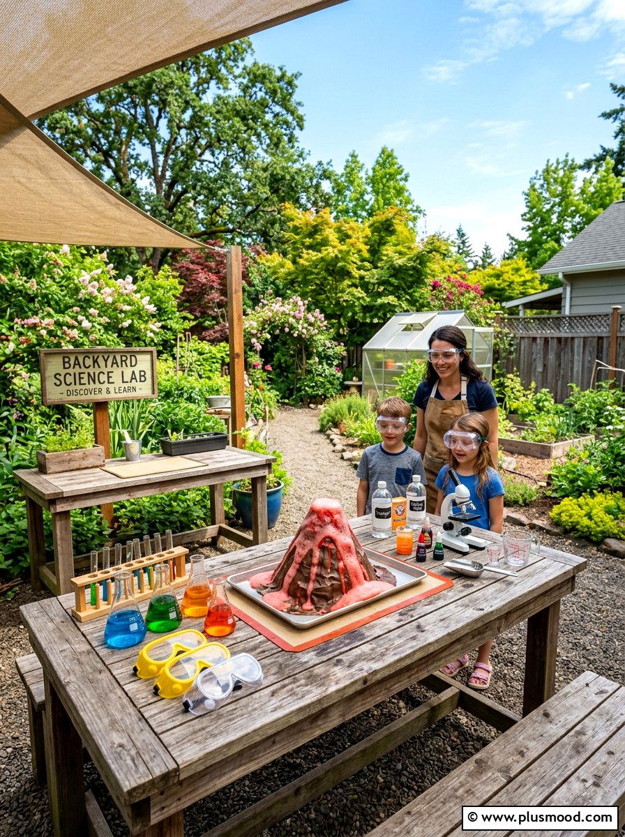 Outdoor Science Lab - 25 summer kid friendly outdoor party ideas