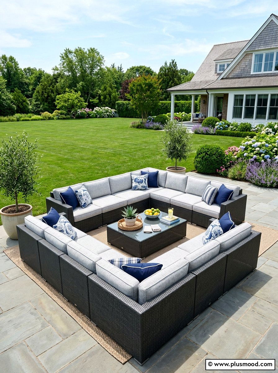 Outdoor Sectional Seating - 25 summer patio makeover ideas