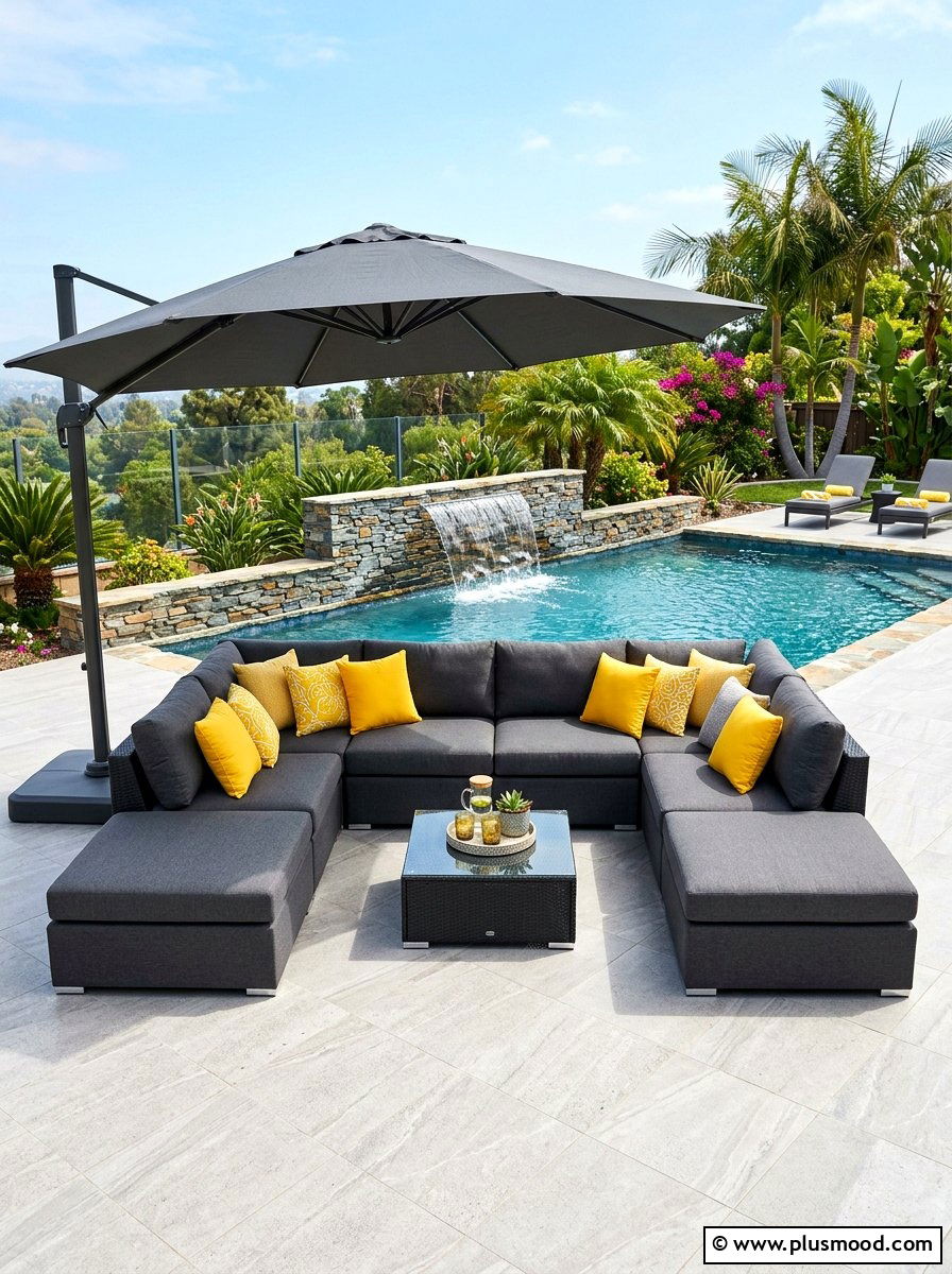 Outdoor Sectional Sofa - 25 summer poolside seating ideas