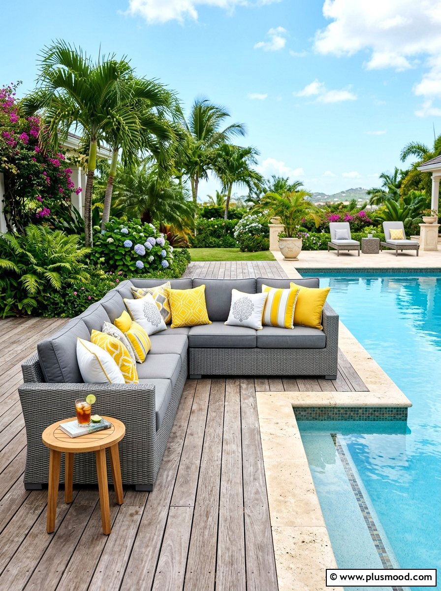 Outdoor Sectional Sofa For Pool - 25 late summer pool decor ideas
