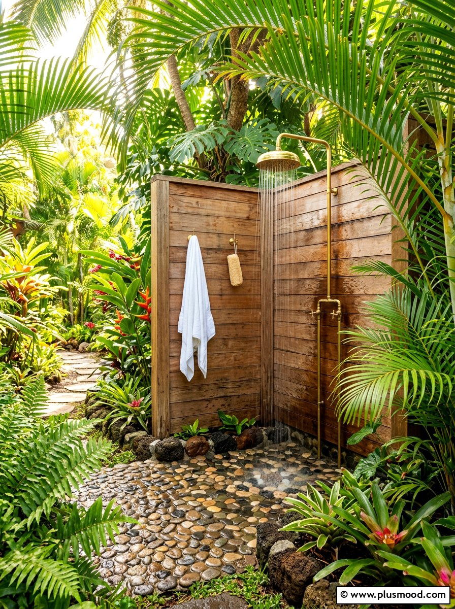 Outdoor Shower - 25 summer resort style backyard ideas