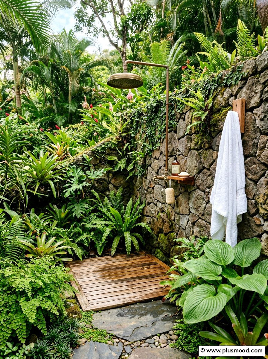 Outdoor Shower Station - 25 summer backyard cooling ideas