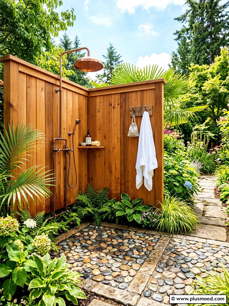 Outdoor Shower Station - 25 popular summer backyard ideas