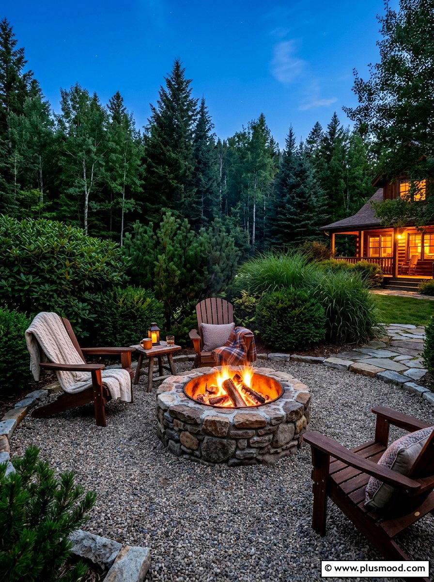 Outdoor Stone Fire Pit - 25 late summer garden ideas