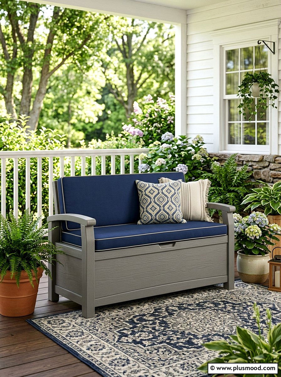 Outdoor Storage Bench For Porch - 25 summer front porch decor ideas for apartments