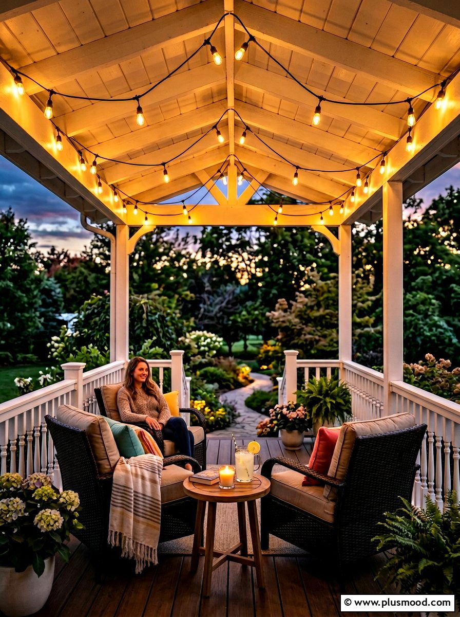 Outdoor String Light - 25 viral summer porch ideas