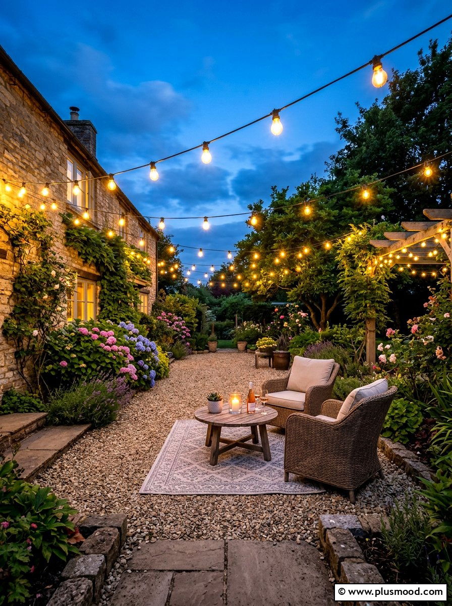 Outdoor String Lighting - 25 summer small yard ideas for summer