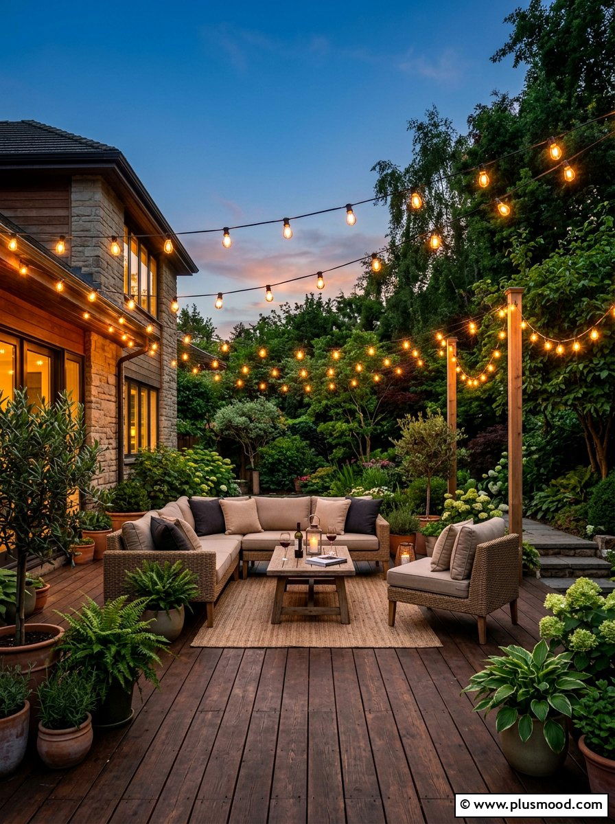 Outdoor String Lighting - 25 summer backyard makeover ideas