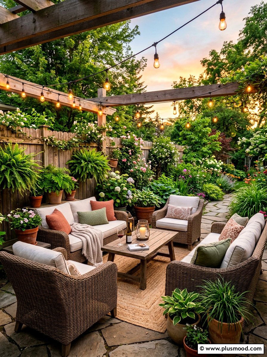 Outdoor String Lights - 25 simple summer garden ideas