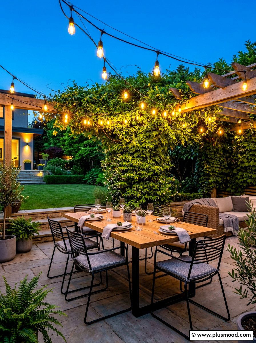 Outdoor String Lights - 25 summer garden lighting ideas