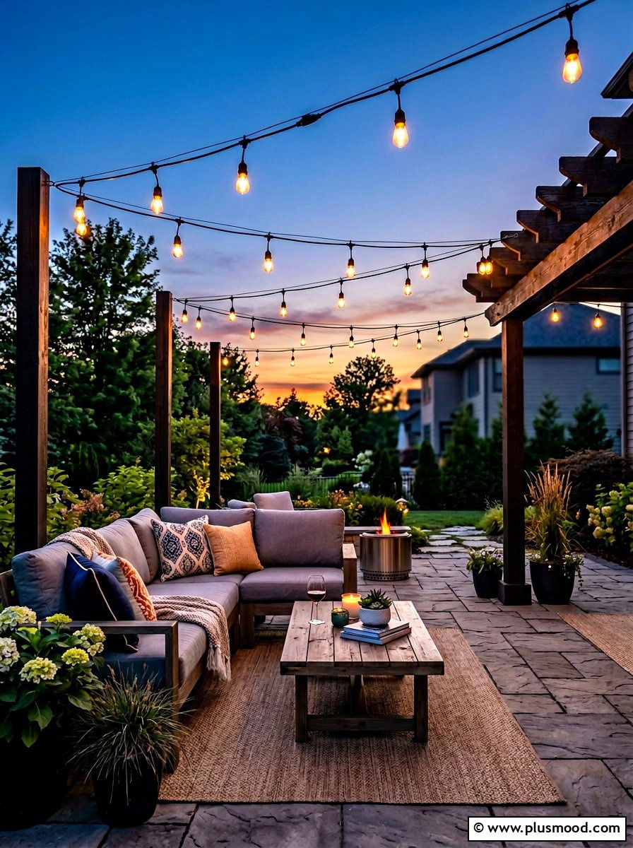 Outdoor String Lights - 25 summer garden makeover ideas