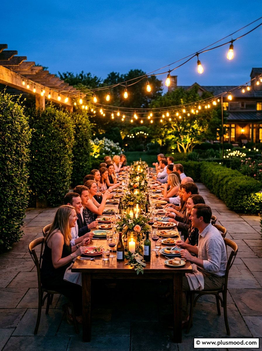 Outdoor String Lights - 25 summer patio dining decor ideas