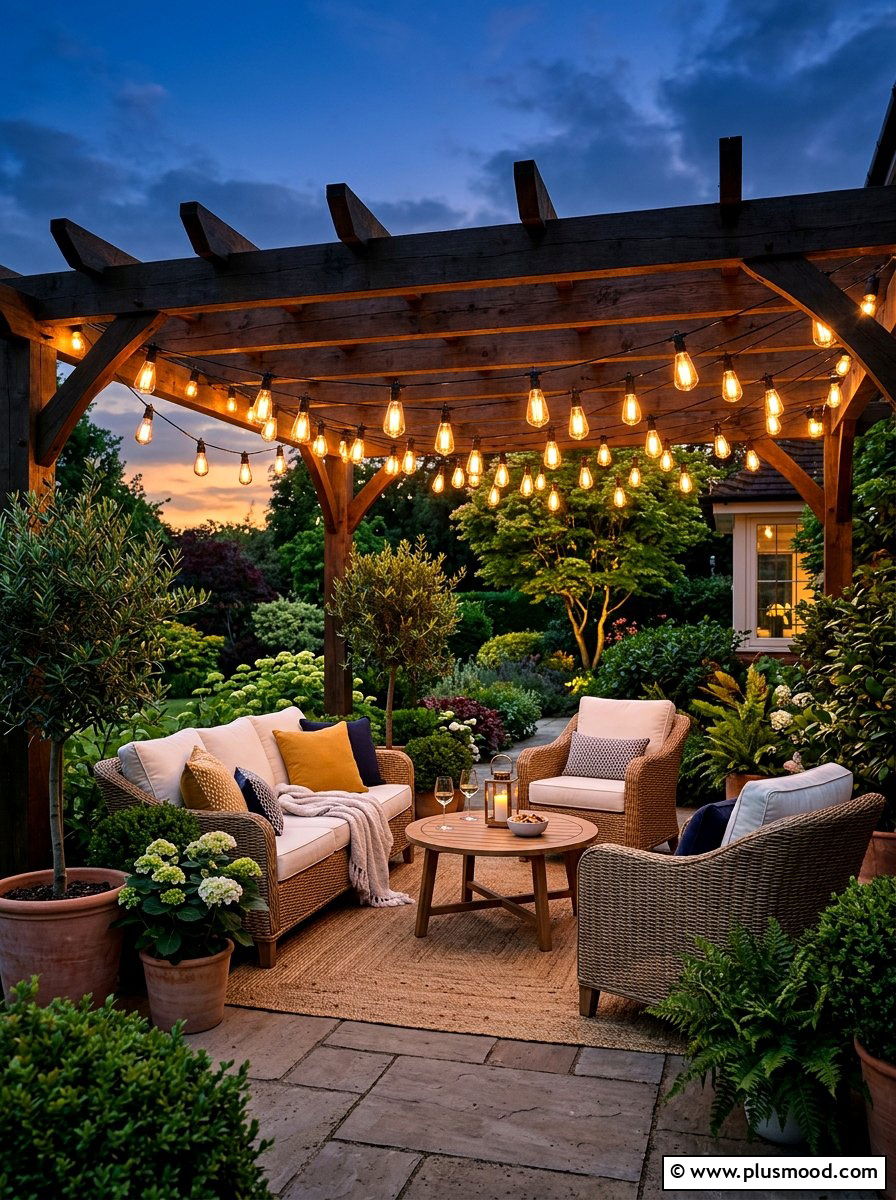 Outdoor String Lights - 25 easy summer patio decorating ideas