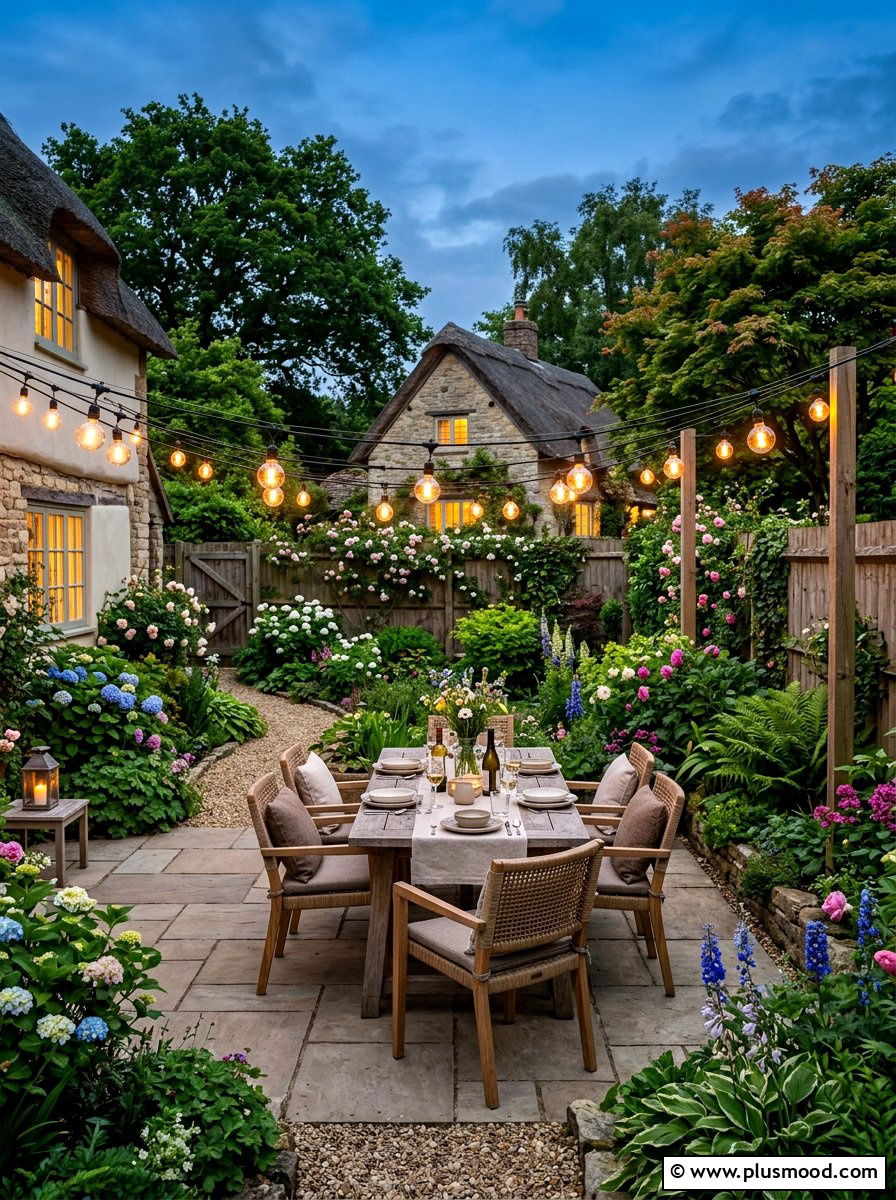 Outdoor String Lights - 25 late summer cottage decor ideas