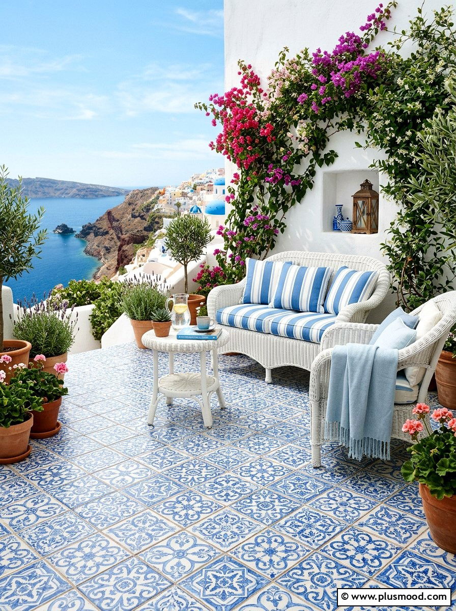 Outdoor Tile Floor - 25 small backyard ideas for no grass yards