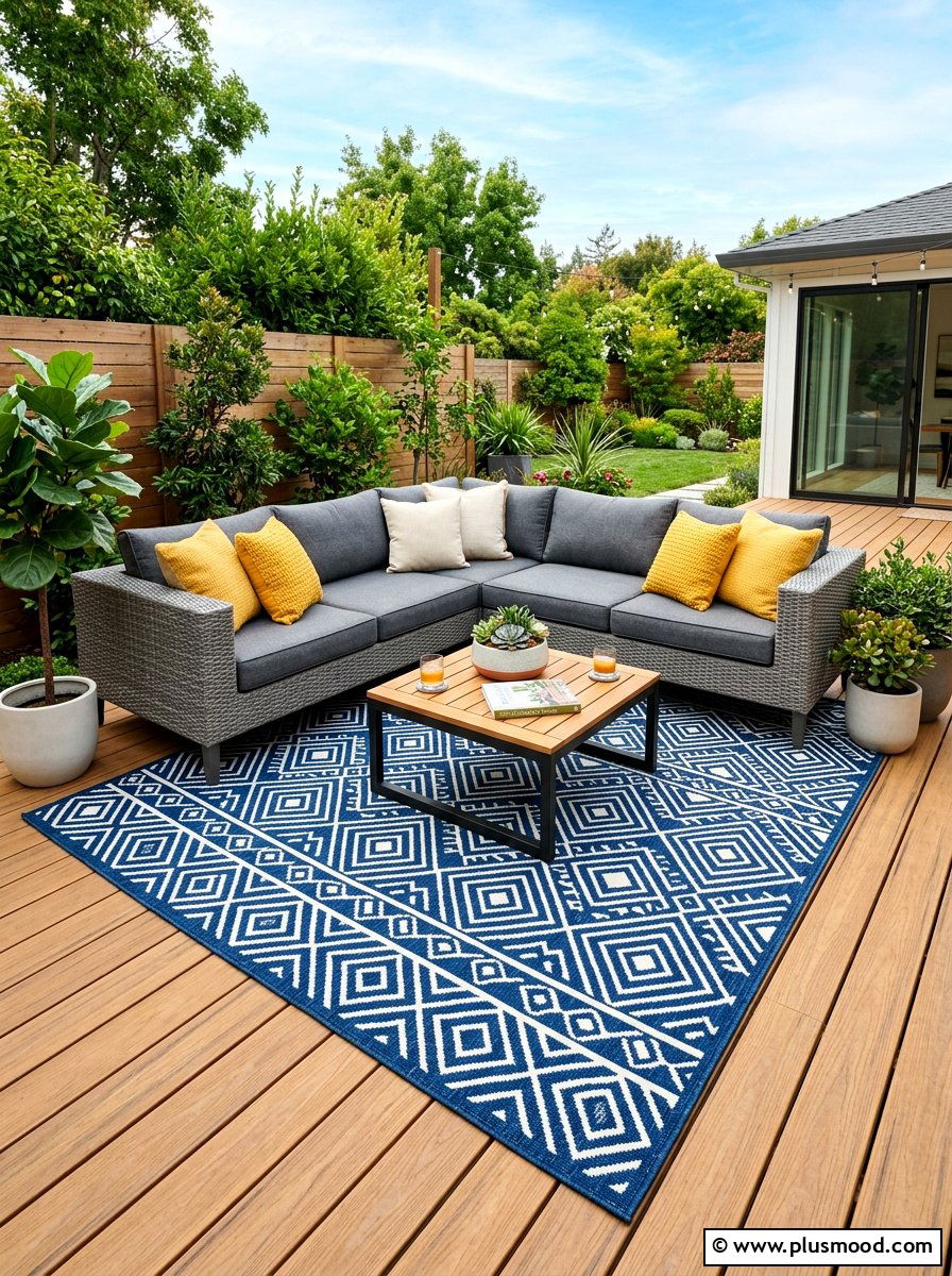 Outdoor area rug - 25 summer porch ideas