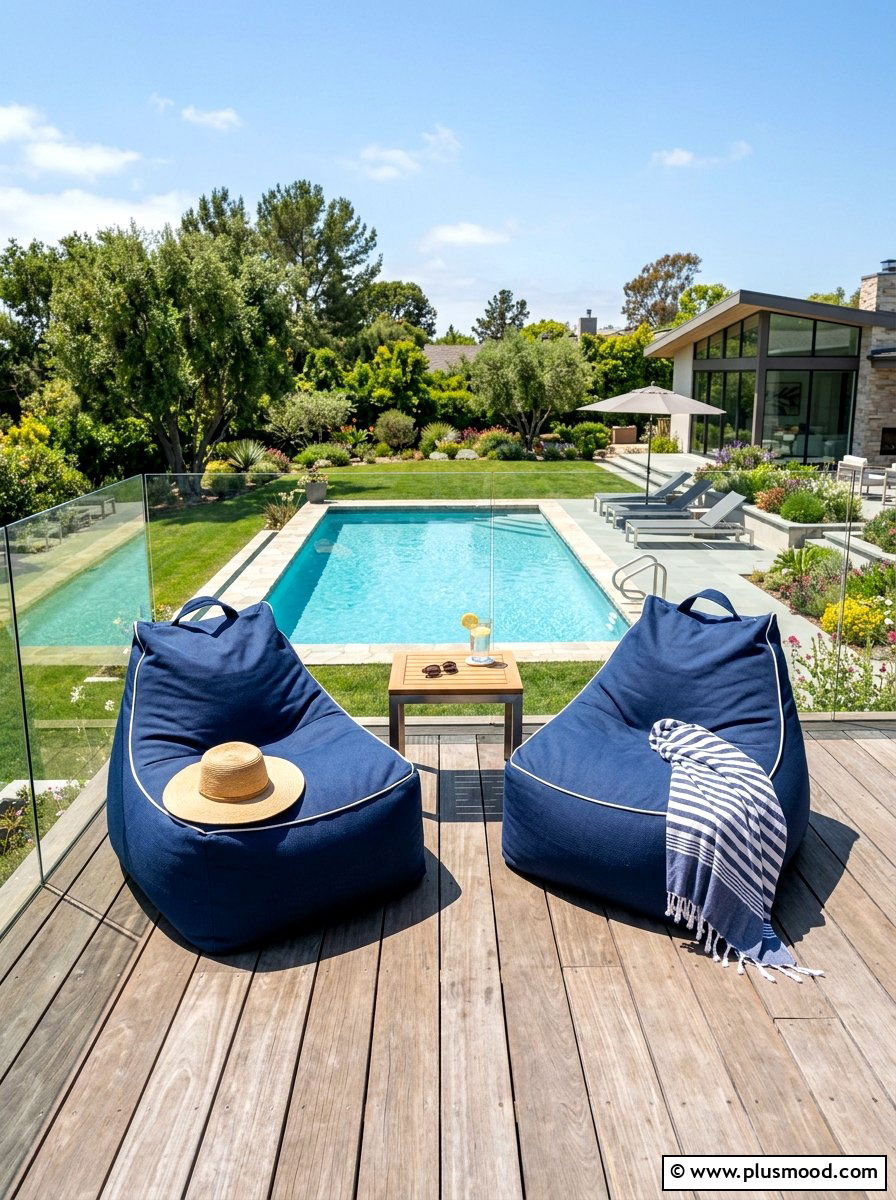 Outdoor bean bag - 25 summer backyard seating ideas