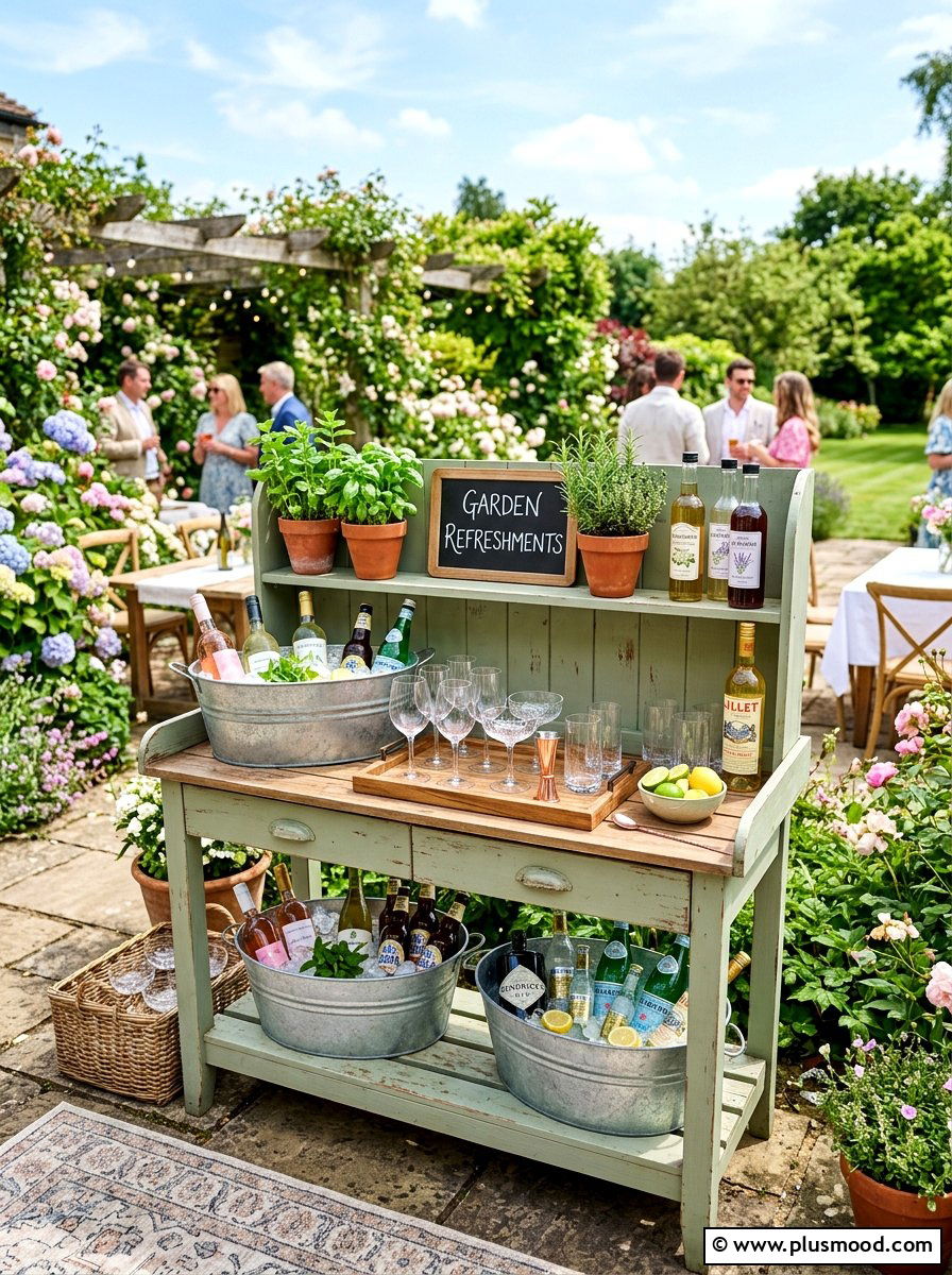 Outdoor beverage bar - 25 late summer entertaining ideas