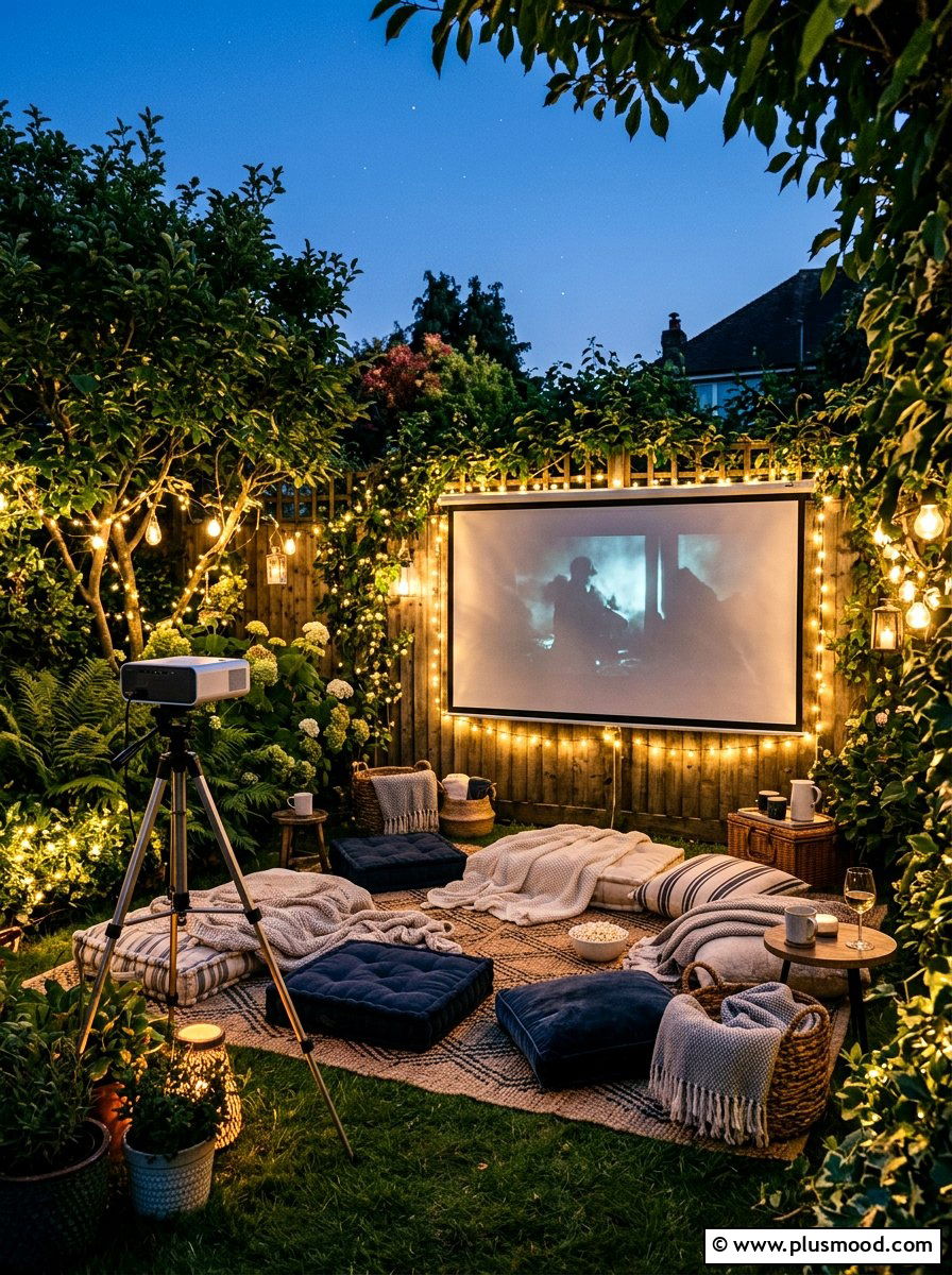 Outdoor cinema - 25 small backyard ideas for kids