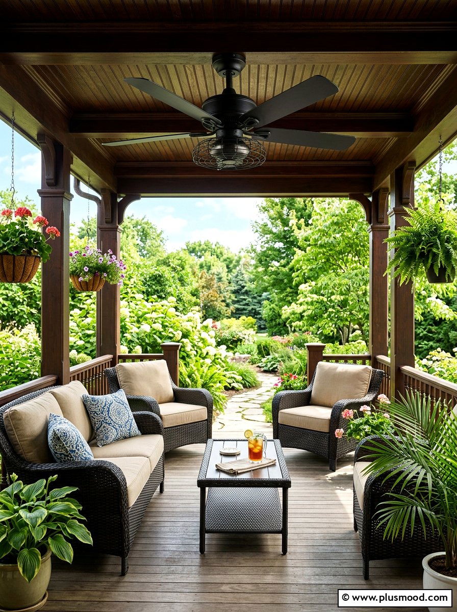 Outdoor cooling fan - 25 summer hot weather landscaping ideas