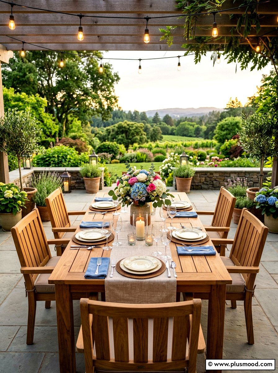 Outdoor dining table