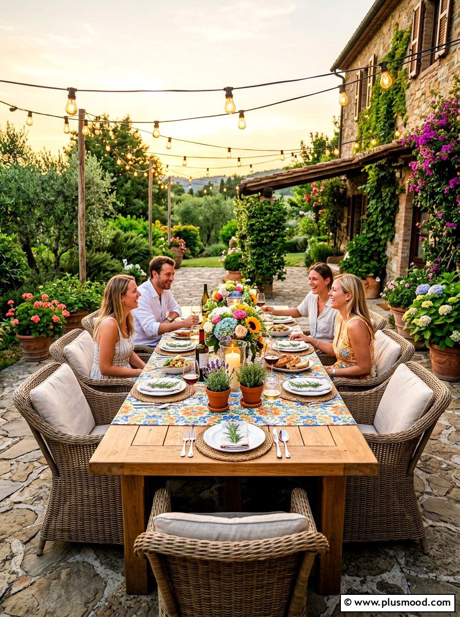 Outdoor dining table