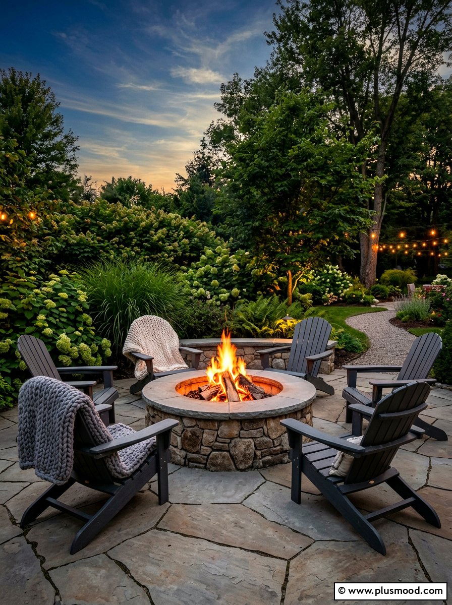 Outdoor fire pit seating - 25 summer to fall outdoor entertaining ideas