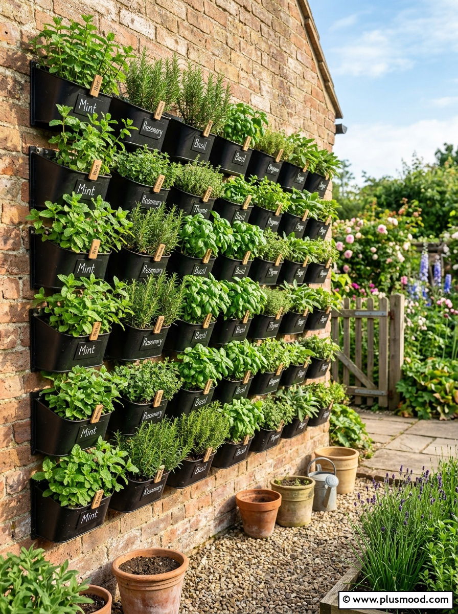 Outdoor herb wall garden - 25 outdoor garden decor ideas with wall art